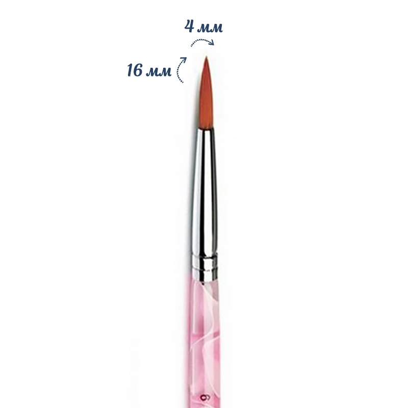 Кисть для геля ruNail Gel GMR 6 0198