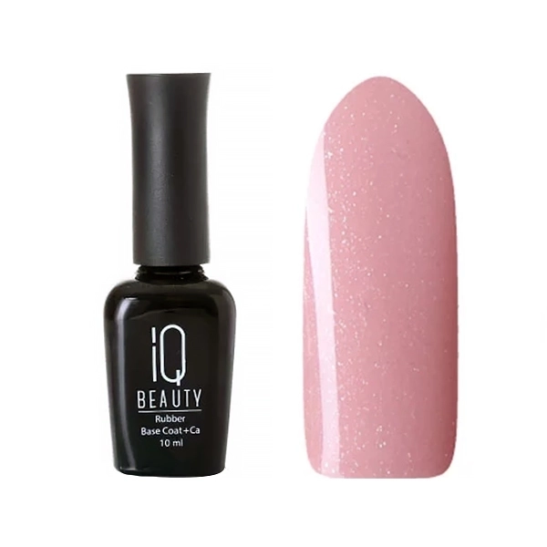 База для ногтей IQ Beauty, камуфлирующая с шиммером, Имбирный капучино, 10 мл IQNBS07