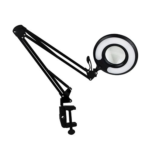 Лампа-лупа Clip Lamp 16W на струбцине, черная ClipLamp-B