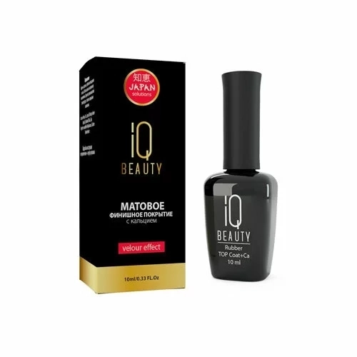 Топ для ногтей IQ BEAUTY матовый с кальцием (velour effect), 10 мл IQGMT