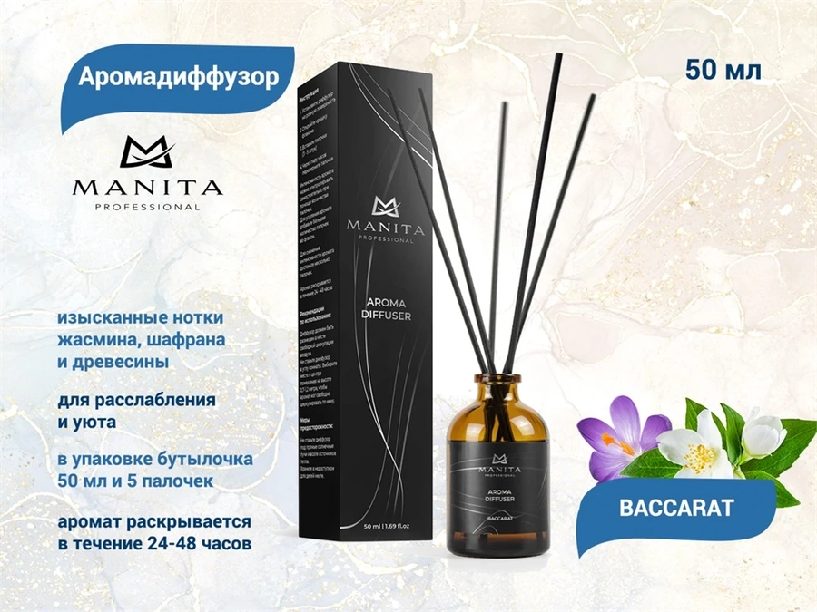 MANITA PROFESSIONAL Аромадиффузор BACCARAT 50 ml MP400435