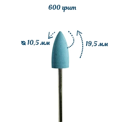 Полировщик силиконовый Robin Nails голубой, размер 10,5х19,5 мм gr/P410b