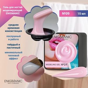 {{productViewItem.photos[photoViewList.activeNavIndex].Alt || productViewItem.photos[photoViewList.activeNavIndex].Description || 'Гель для ногтей моделирующий ENIGMANIC №09, 15мл'}}