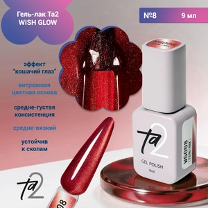 {{productViewItem.photos[photoViewList.activeNavIndex].Alt || productViewItem.photos[photoViewList.activeNavIndex].Description || 'Гель-лак Ta2 WISH GLOW №8, 9 мл'}}