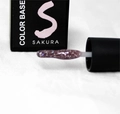 База для ногтей Sakura светоотражающая с хлопьями юки BAS087, 9 мл BAS087