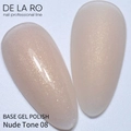 Базовое покрытие BASE Delaro Rubber Camouflage Nude tone 08, 12 мл Del/CNT08