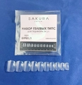 Гелевые типсы для педикюра-1 Sakura, 24 шт. GTP01/1.