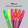 Гель-лак NIK nails Soda Neon 04, 10 г Nik/16011