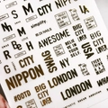 Металлизированные 3D наклейки IBDI Nails CITY, золото id/3DCITYgold