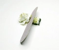 Пилка для ногтей Sakura серая, форма - овальная деревянная, абразивность 180/240 грит (пачка 10 шт.) sod3/1
