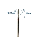 Фреза алмазная 12 F мелкая (красная) насечка, Ø0,21 см, пламя km/012м