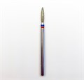 Алмазная фреза Opioni средне-мелкая (сине-красная) насечка, Ø2,1 мм, пламя острое удлиненное Opi/Фап2.1-10МС