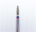 Алмазная фреза Opioni средне-мелкая (сине-красная) насечка, Ø2,1 мм, пламя острое удлиненное Opi/Фап2.1-10МС