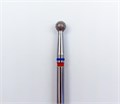Алмазная фреза Opioni средне-мелкая (сине-красная) насечка, Ø3,1 мм, шар Opi/Фаш3.1МС
