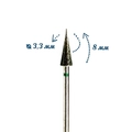 Фреза алмазная 43 C грубая (зеленая) насечка, Ø0,33 см, конус (капля) km/043г