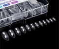 Прозрачные гелевые типсы Soft Gel Tips №12 овал/бриллиант, 120 шт (12 размеров) SGT12-03