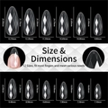 Прозрачные гелевые типсы Soft Gel Tips №12 овал/бриллиант, 120 шт (12 размеров) SGT12-03