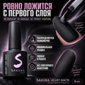 Топ для ногтей Sakura Velvet matte вельветовый матовый, 8 мл Top004