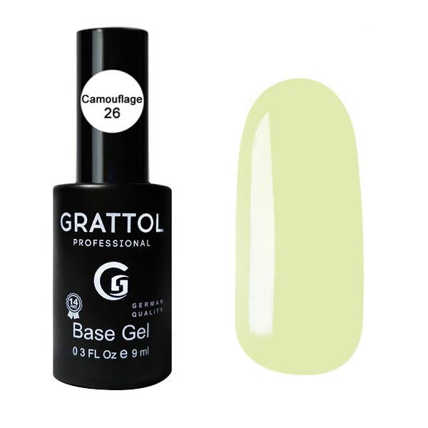 База для ногтей Grattol Base Camouflage 26, 9 мл GTBC26 - фото 444046