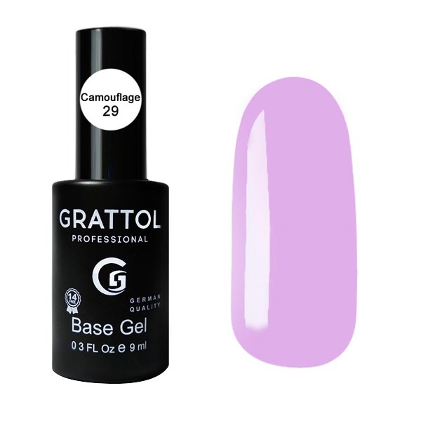 База для ногтей Grattol Base Camouflage 29, 9мл GTBC29 - фото 444052
