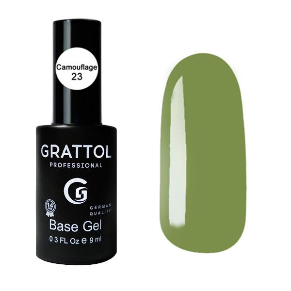 База для ногтей Grattol Rubber Base Camouflage 23, 9 мл GTBC23 - фото 444102