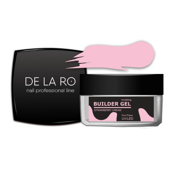 Гель для ногтей Delaro моделирующий однофазный Strawberry Cream, 15 г Del/MgSwC15 - фото 447877