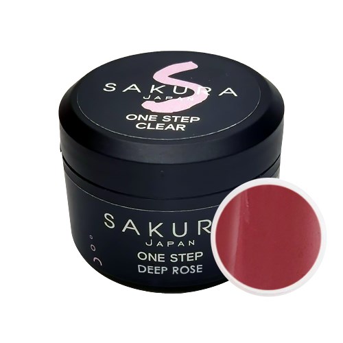 Гель для ногтей Sakura однофазный камуфлирующий Camouflage Deep Rose, 14 г suc3/14. - фото 448700