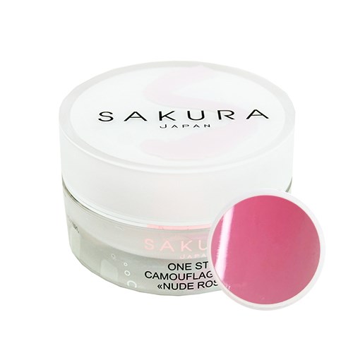 Гель для ногтей Sakura однофазный камуфлирующий Camouflage Nude Rose, 15 г suc2. - фото 448720