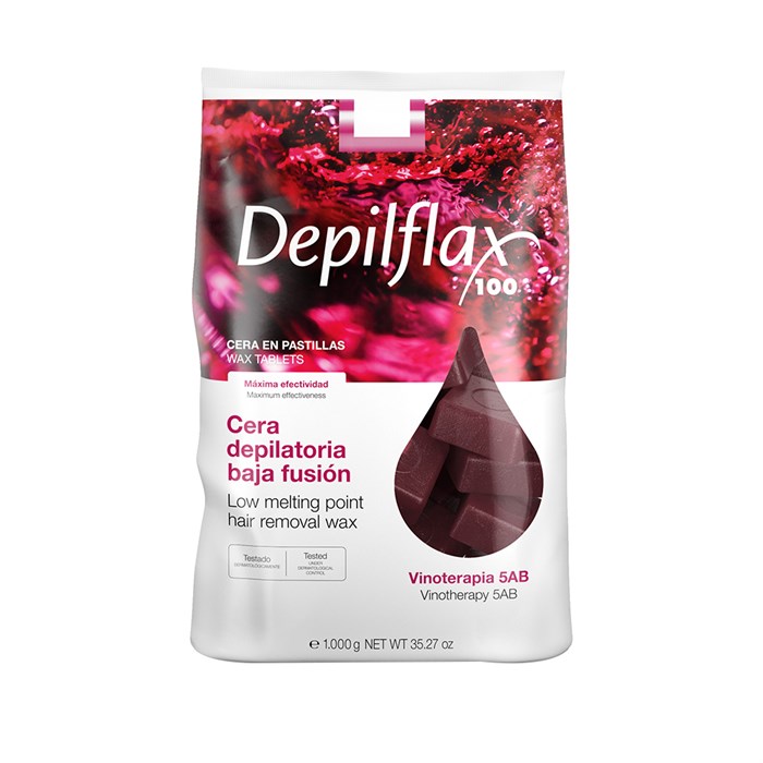 Горячий воск Вино/EXTRA CERA VINOTHERAPY бордовый, Depilflax, 1 кг 900274 - фото 461861