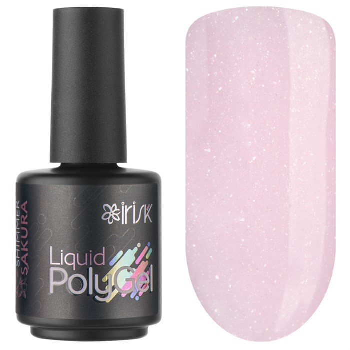 Жидкий полигель IRISK Liquid PolyGel 09 Shimmer Sakura, 18 мл М130-95-09 - фото 464031