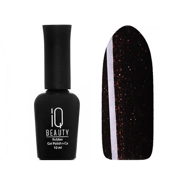 Каучуковый гель-лак IQ BEAUTY №106 с кальцием, 10 мл, INFLUENCER Black jewels IQGP106 - фото 466410