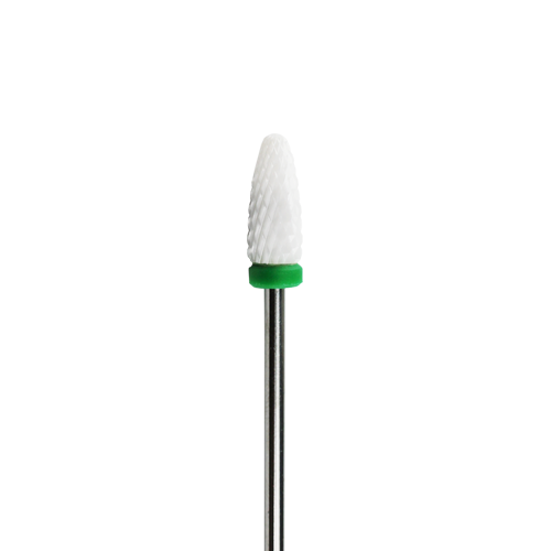Керамическая фреза 3/32 Torch cylinder C грубая (зеленая) насечка, Ø0,6 см, L20, кукуруза km/ZL020 - фото 466817