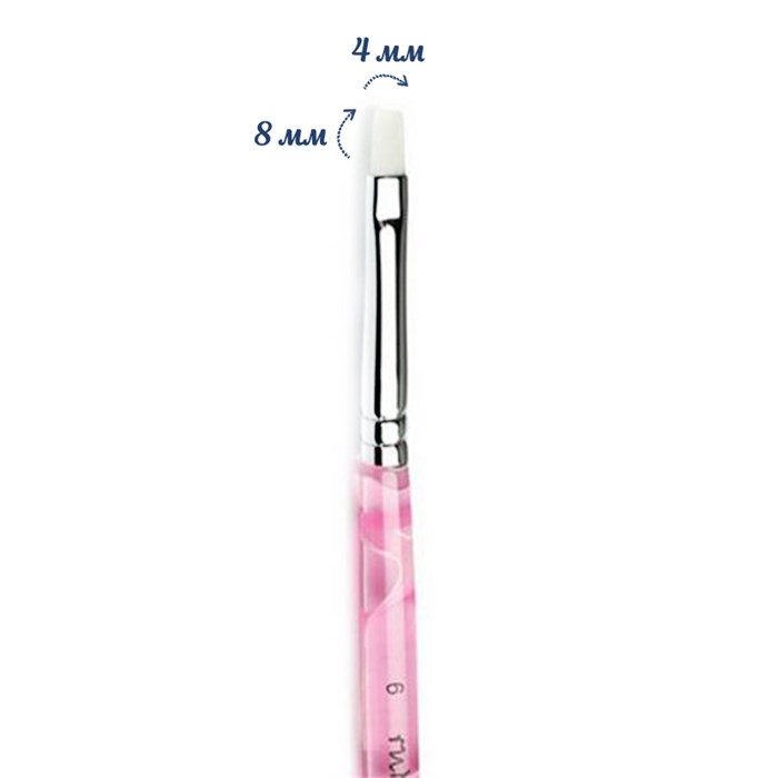 Кисть ruNail для геля Gel GMF №6 0195 - фото 467088