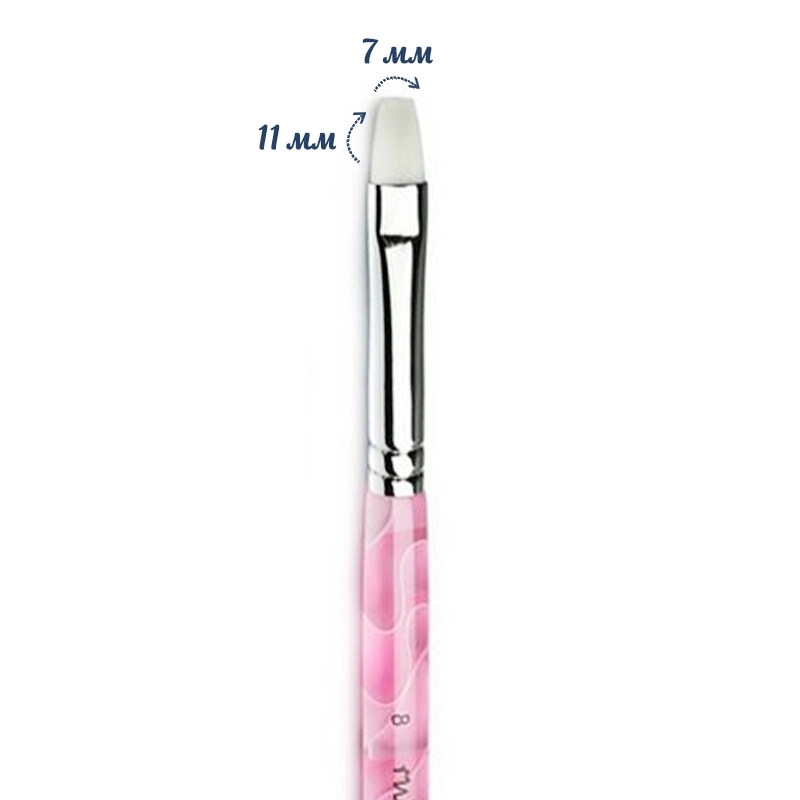Кисть для геля ruNail Gel GMF №8 0196