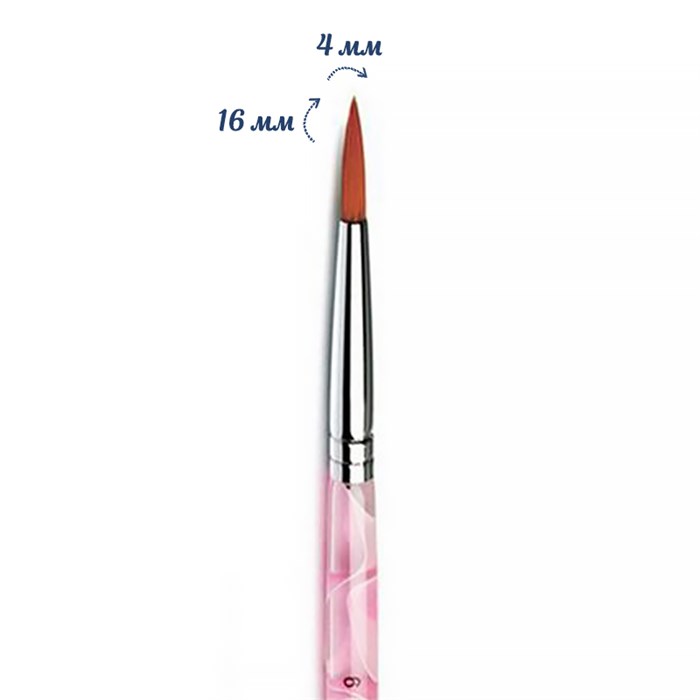 Кисть для геля ruNail Gel GMR 6 0198 - фото 467485