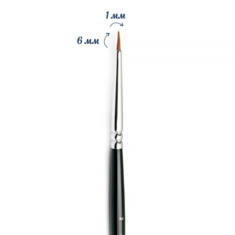 Кисть для дизайна ruNail Detail S Sable ACR 2 0168