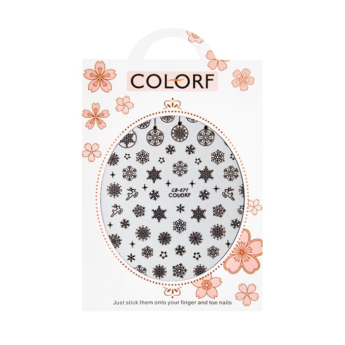 Новогодние наклейки Elpaza COLORF №071, Black CB-071B - фото 474836