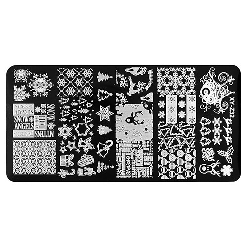 Пластина для стемпинга IRISK Зимняя 010 XY-Z32, 6х12 см П557-10-10 - фото 479052