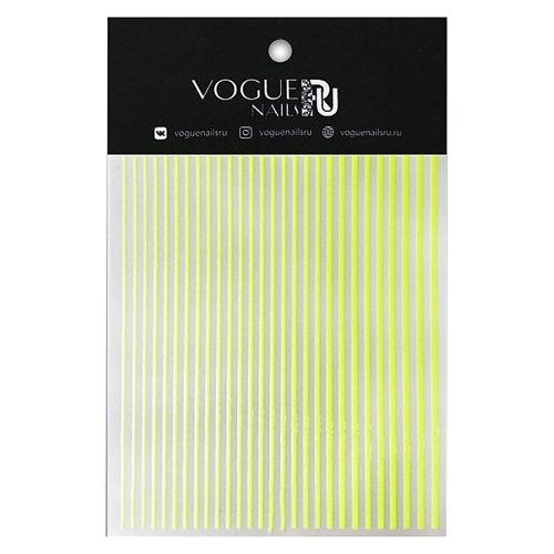 Силиконовые наклейки Vogue Nails, желтые vg/sn09 - фото 481676