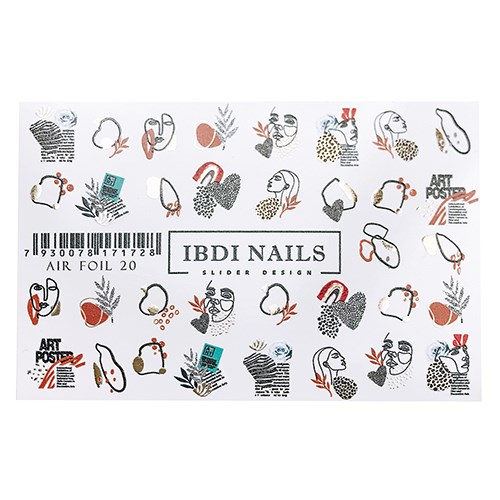 Слайдер дизайн IBDI Nails AIR FOIL 20 id/AIRF20 - фото 482651