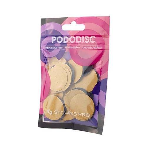 Сменные файлы на мягкой основе для педикюрного диска PODODISC STALEKS PRO L 180 грит (50 шт.) PDFS-25-180 - фото 485588