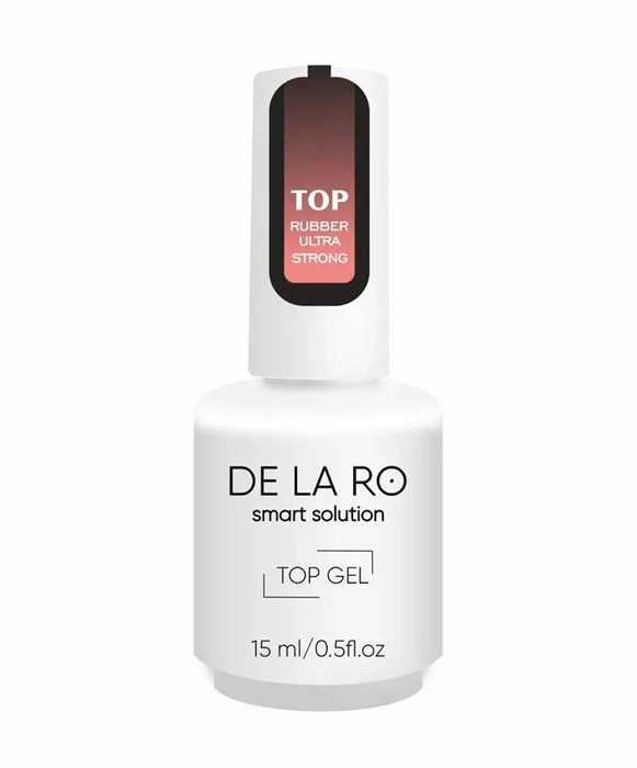 Топ для ногтей Delaro Top Rubber Ultra Strong средней вязкости, 15 мл Del/TRU15 - фото 488716