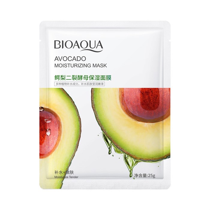 Увлажняющая тканевая маска для лица BIOAQUA с экстрактом авокадо, 25 г BQY74947(57881) - фото 489807
