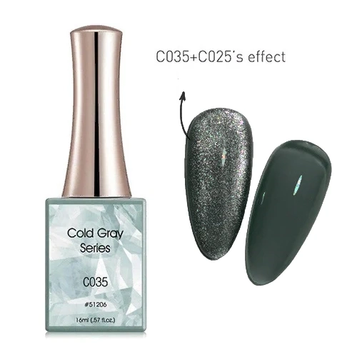 Витражный гель-лак Canni Cold Gray №C035, 16 мл CanC035