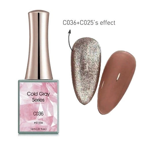 Витражный гель-лак Canni Cold Gray №C036, 16 мл CanC036