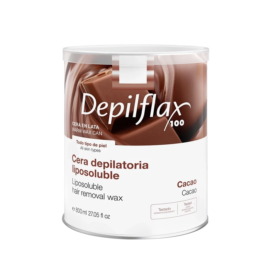Воск для депиляции Depilflax Шоколадный кремовый/CERA CACAO в банке, 800 г 900694