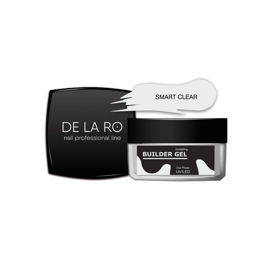 Гель для ногтей Delaro моделирующий однофазный Smart Clear, 50 г Del/SGSC50