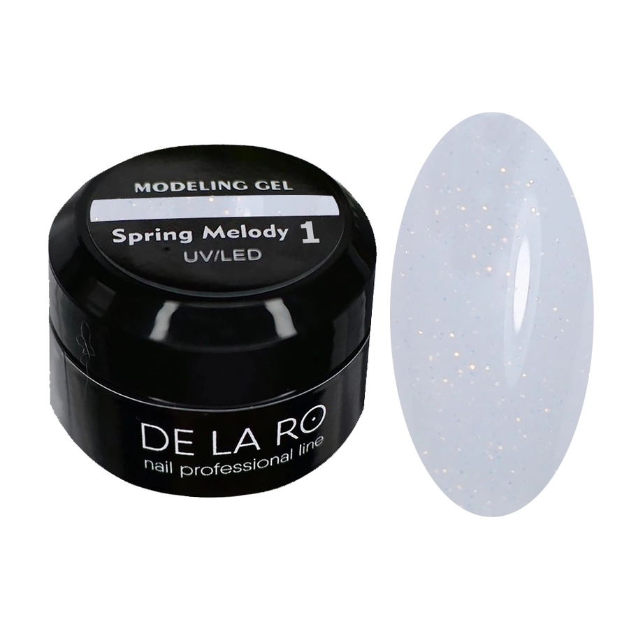 Гель для ногтей Delaro моделирующий однофазный Spring Melody 1, 15 г Del/MgSM1-15