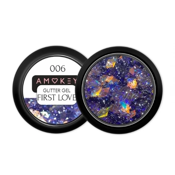 Глиттер-гель Amokey First Love 006, 8 мл Am/FL006