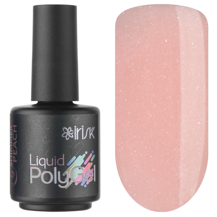 Жидкий полигель IRISK Liquid PolyGel 10 Shimmer Peach, 18 мл М130-95-10